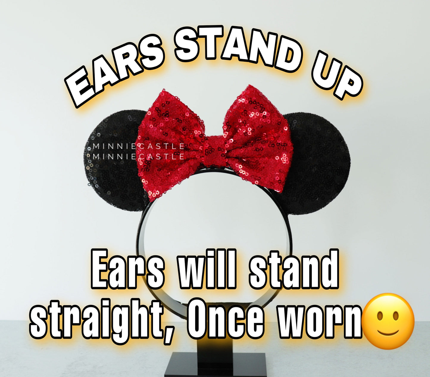 Mickey Ears with Crown (Elastic Band)