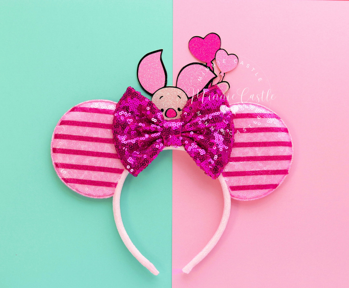 Pink Pig Mickey Ears