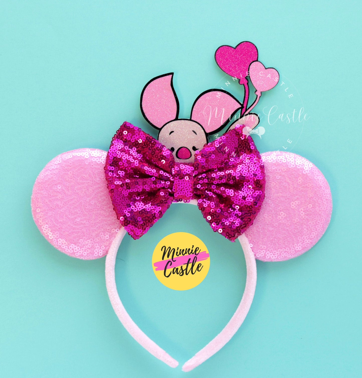 Pink Pig Mickey Ears