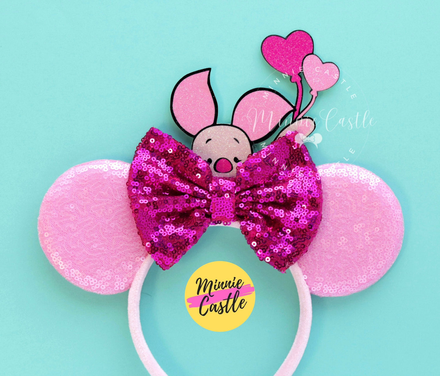 Pink Pig Mickey Ears