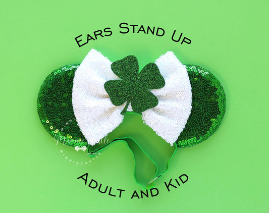 St Patrick’s Day Mickey Ears (Elastic Band)