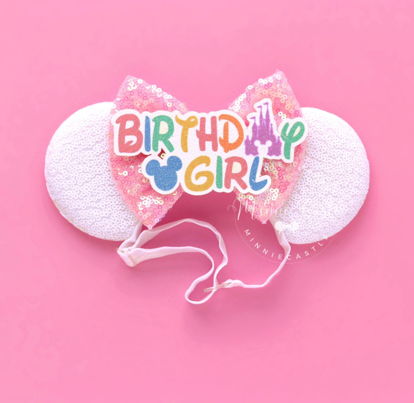 Birthday Girl Minnie Ears (Elastic Band)
