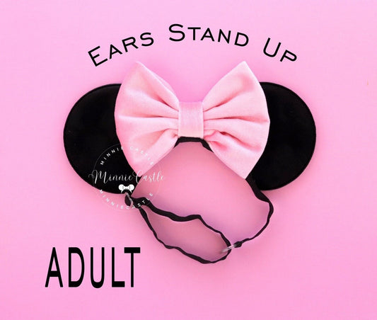 Pink Mickey Ears (Elastic Band)