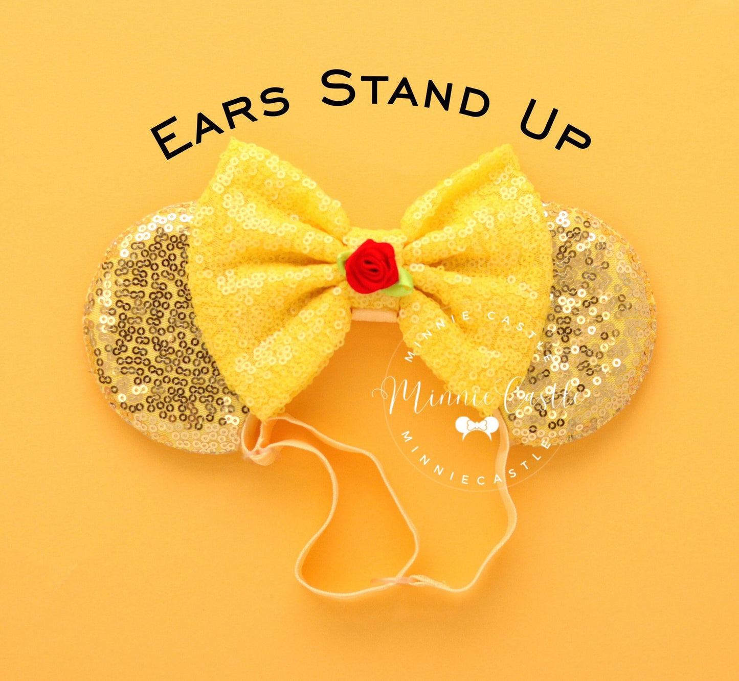 Belle Mickey Ears (Elastic Band)