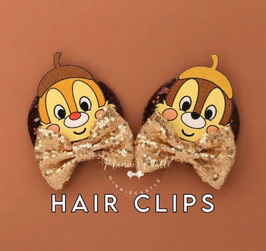 Chip Munk Mickey Ears Hair Clips (Teen-Adult)