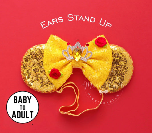 Princess Minnie Ears (Elastic Band)