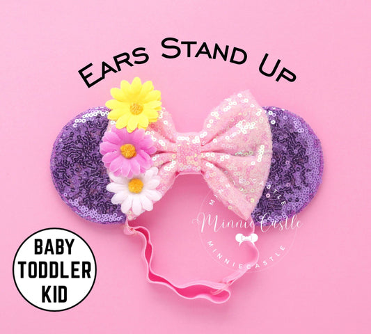 Rapunzel Mickey Ears (Elastic Band)