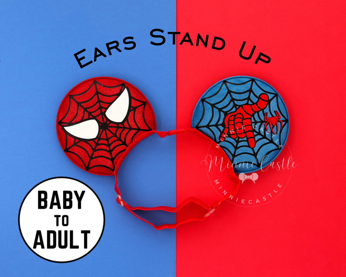 Spider Mickey Ears (Elastic Band)
