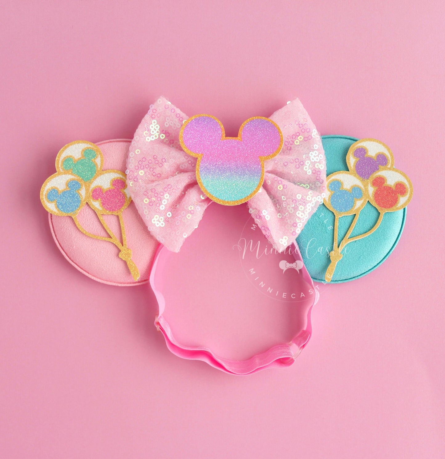Mickey Ears with Crown (Elastic Band)
