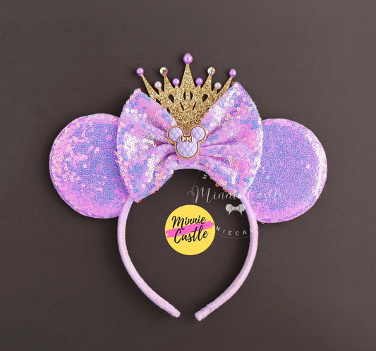 Lavender Mickey Ears with Crown