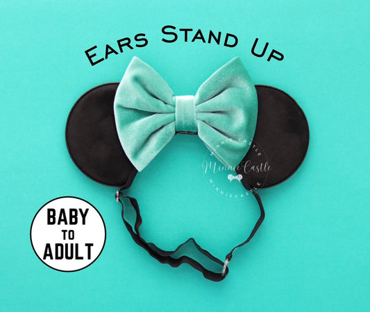 Teal Mickey Ears (Elastic Band)
