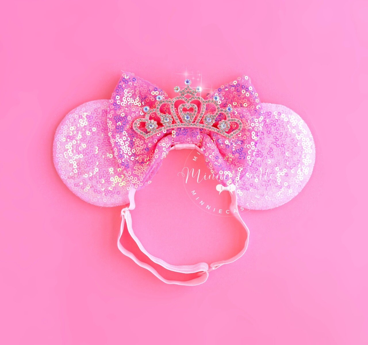 Mickey Ears with Crown (Elastic Band)