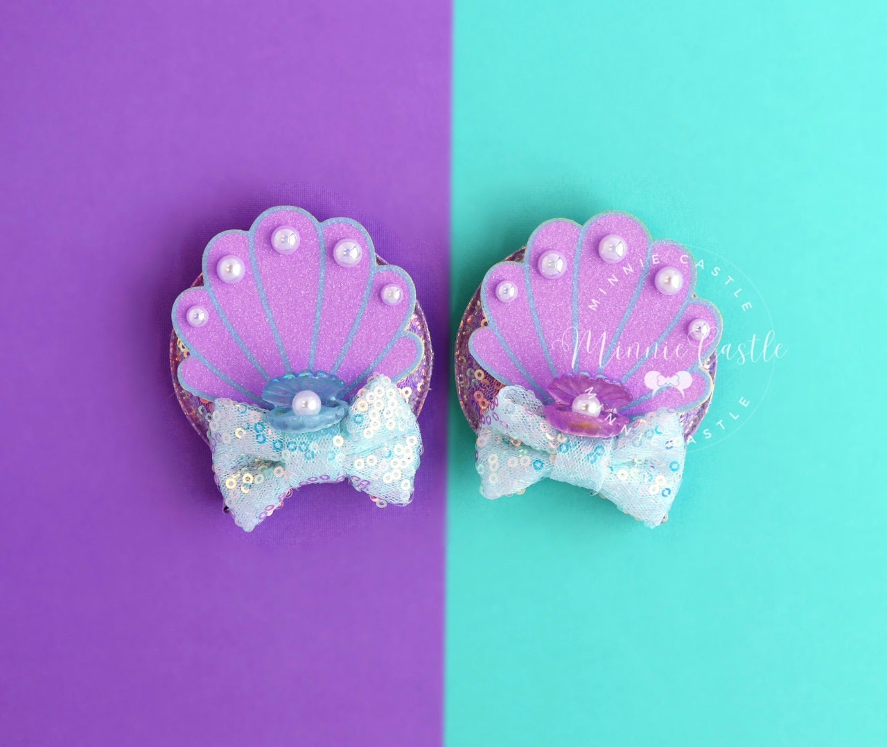 Mermaid Mickey Ears Hair Clips