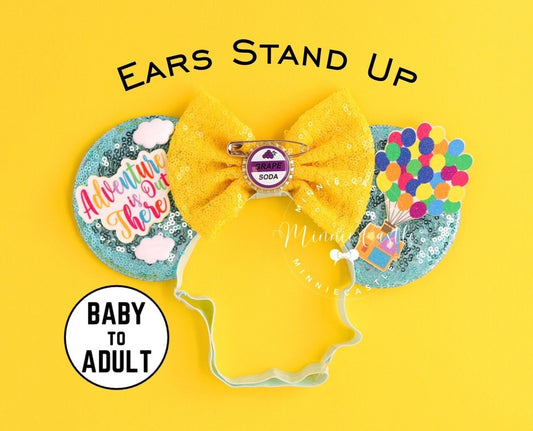 Up Balloon Minnie Ears (Elastic Band)