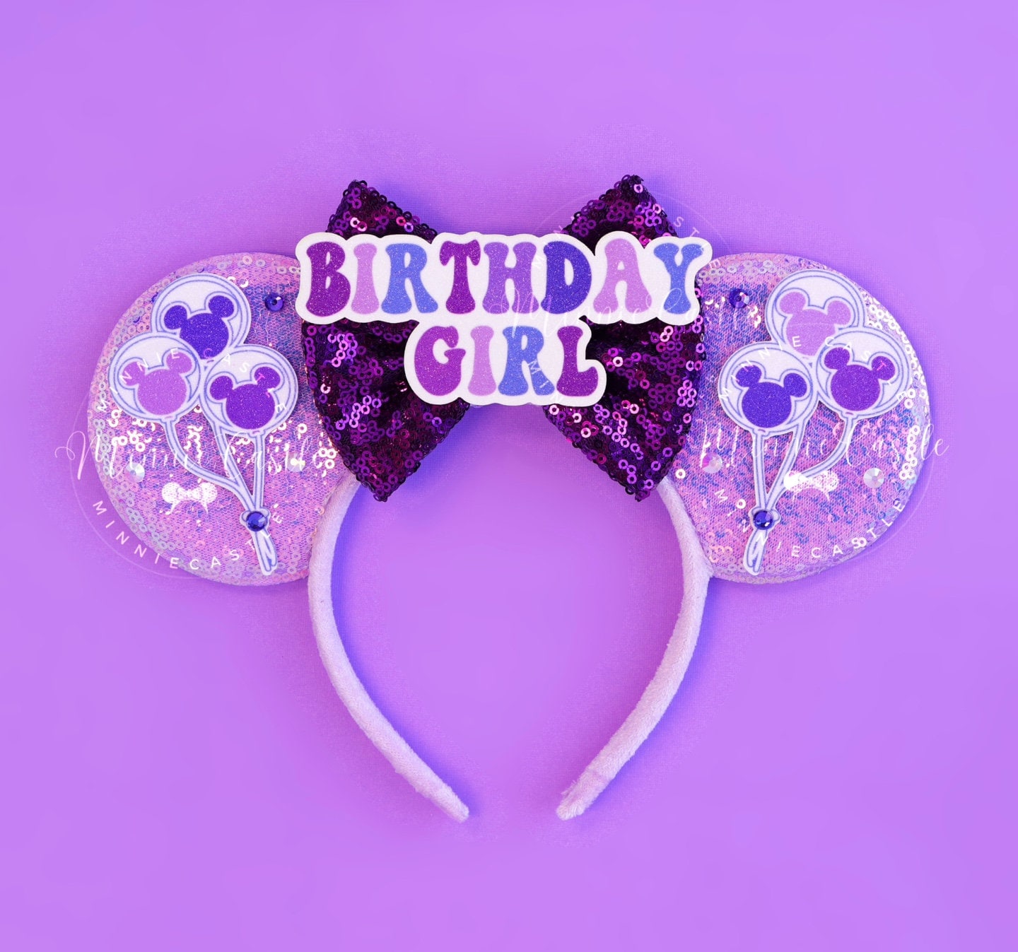 Purple Birthday Mickey Ears