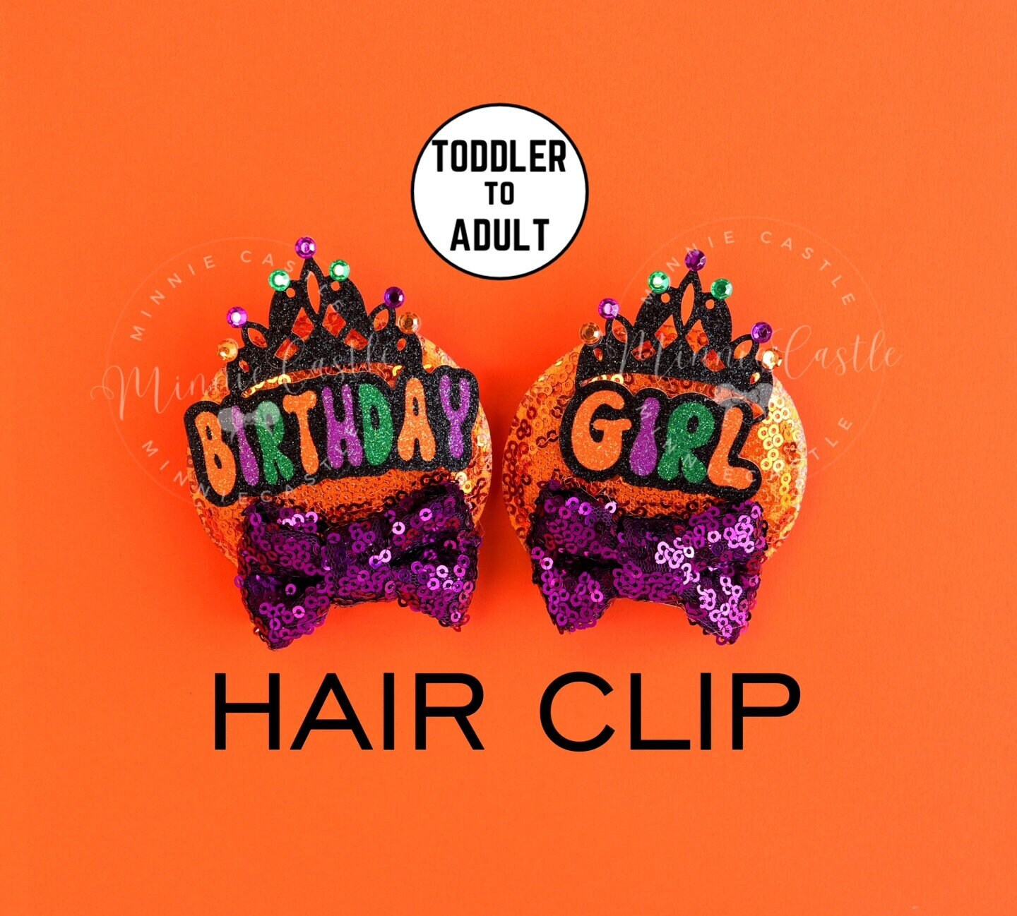 Halloween Birthday Girl Mickey Ears Hair Clips