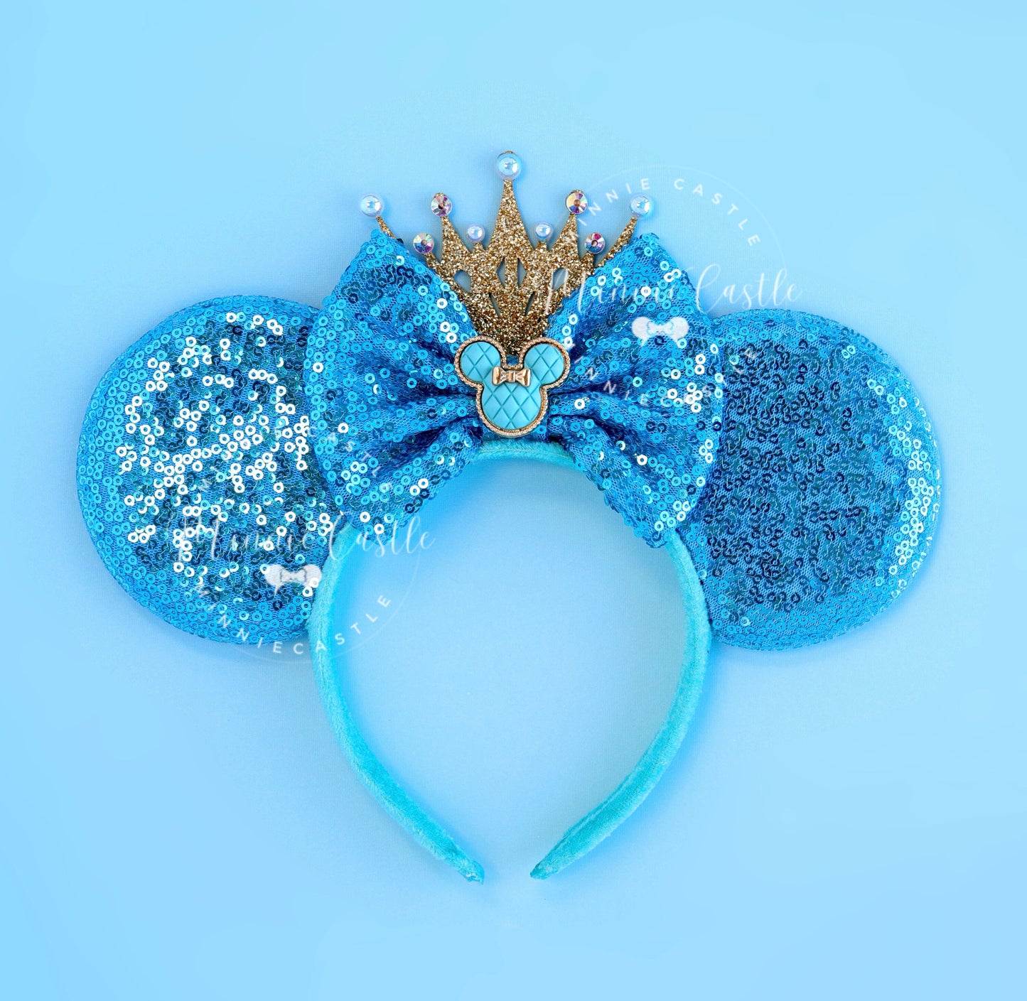 Turquoise Blue Mouse Ears