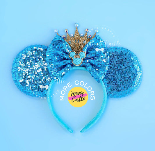 Turquoise Blue Mouse Ears